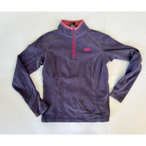 The North Face Women's Quarter Zip Fleece Purple Size Small Polartec